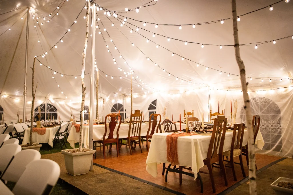 wedding venue tent with dinner equipment on tables 2026 03 18 07 59 47 utc